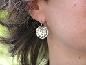 Yin Yang earrings on Model
